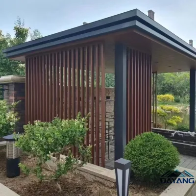 Prefab House & Garden Arch Pergola, Aluminum Bridge Gazebo for Outdoor Landscape Decoration