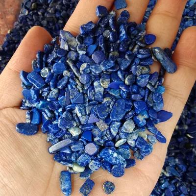 Wholesale Natural Lapis Lazuli Stone Chips High Quality Afghanistan Lapis Gravels Stone for Decoration