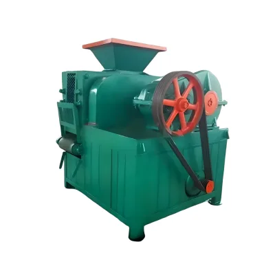 Double Roller Briquette Press Coal Mineral Salt Coconut Char Powder Forming Equipment for Industrial & BBQ Char Production