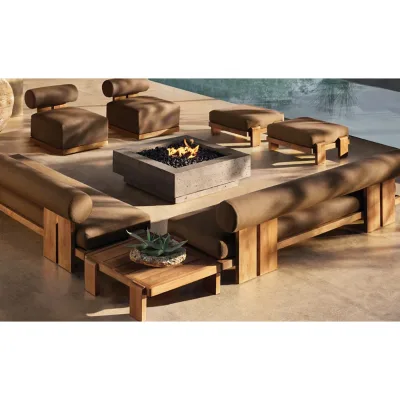 High-End Traditional Style Teak Lounge Chair with Back Powder Coating Finish Stylish Outdoor Spaces Hotel Garden