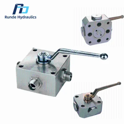 PUPUMOL KH3 Series KH3/4-G1/8 G1/4 G3/8 G1/2 G3/4*06 Three-way High Pressure Hydraulic Ball Valve 6000PSI