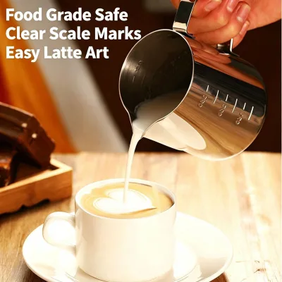 Barista 350ml/900ml Stainless Steel 18/8 Milk Frother Pitcher Latte Art Steaming Frother Cup Espresso Coffee Machine Accessories