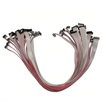 Factory Electrical Stranded Copper Wire AWM 2651 28AWG Flat Ribbon Cable VGA DB15 to IDC Cable Harness