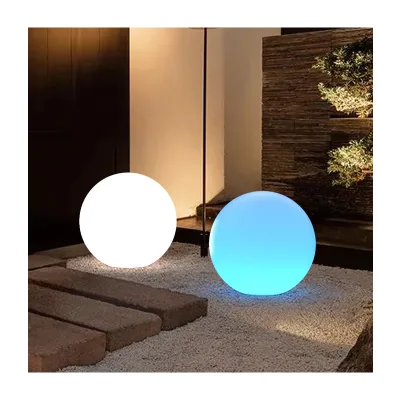 Outdoor Solar Round Led Ball Lamps With Remote