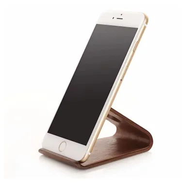 Wooden Cell Phone Stand, Universal Mobile Phone Holder Stand Non Slip Stable Desktop Phone Stand for iPhone