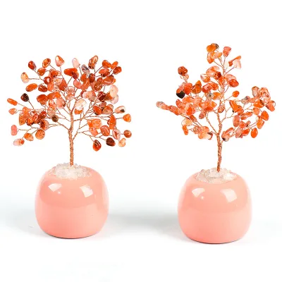 Natural Hot Selling High Grade Tree Shape Crystal Wholesale Gift Customized Box Crystal Craft