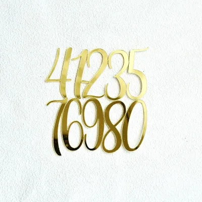 Ins Wind Acrylic 0-9 Digital Cake Decoration Manufacturers Direct Acrylic Letter Party Decoration Cake Topper