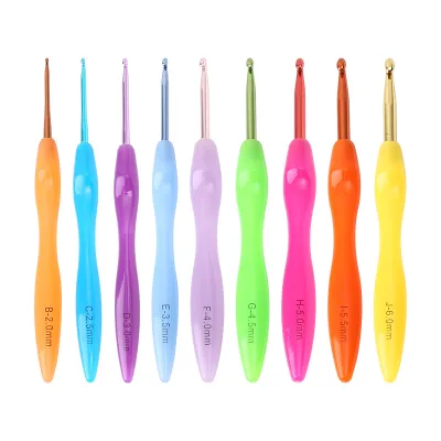 Crochet Hooks Needles for Arthritic Hands 2.0-6.0mm Crochet Hook Set Ergonomic Soft Grips Knitting Hook for Crochet Yarn Craft