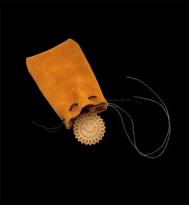 Luxury Leather Eco-Friendly Hand-Stitched Jewelry Pouch Storage Bag for Earrings Bracelets-Durable Dust