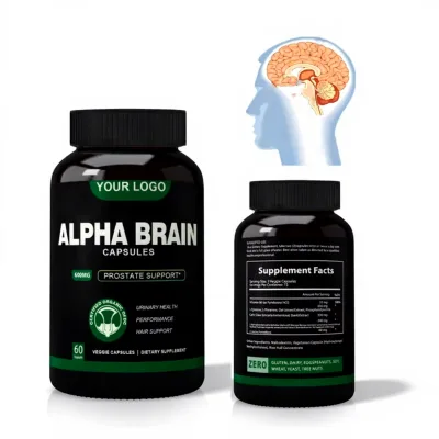 Ausreson OEM Natural Alpha-brain Capsule Food 500mg Memory and Focus Supplement Wholesale Alpha Brain Capsules for Concentration
