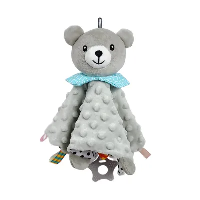 Baby Animal comfort Towel Cute Cartoon Lathe Hanging Baby Handkerchief Towel Saliva Towel comfort Towel Toy
