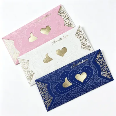 Factory Beautifully Designed Gifting Envelope Greeting Card Mailing Envelopes Designer Invitation Envelopes for Wedding