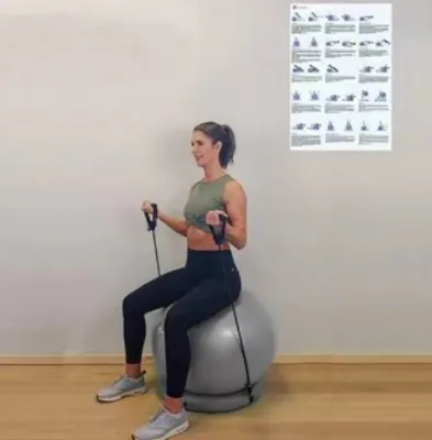 Pilates Reformer Yoga Trainer with Exercise Balance Ball Accessory for Improved Fitness and Core Strength