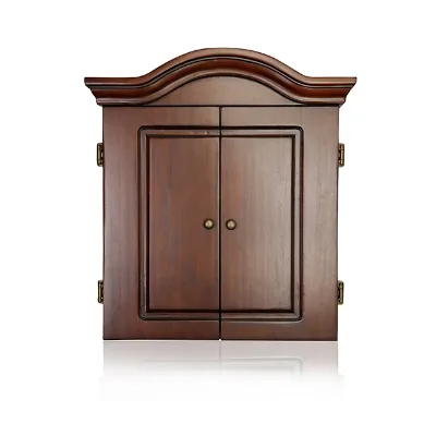 Professional Solid Wood Bristle Dartboard with Deluxe Cabinet PVC Scoreboard Customizable Darts