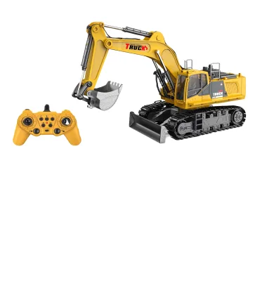 Children's Alloy Remote Control Excavator Toys, Six-way Remote Control Excavator, 11-channel Electric Engineering Vehicle Toys