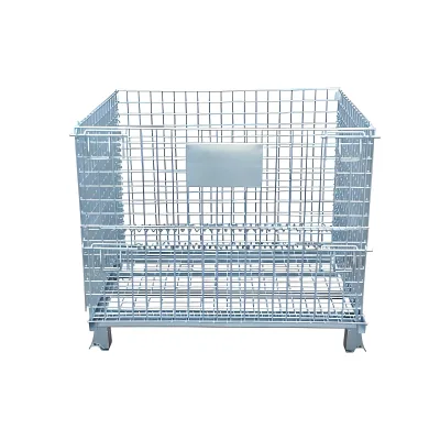 Customized Galvanized Stackable Strong Durable Metal Welded Mesh Container Cage