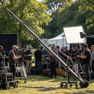 21ft Jimmy Jib for Sale with Waterproof Big Triangle Arm and DSLR Controller