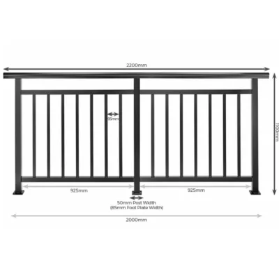 Best Price Temporary and Motorised Picket Fence Aluminum Deck Railing for Outdoor
