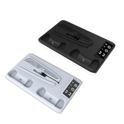 HA-8008 Cooling Fan Vertical Stand With RGB Light for PS5 Dual Charger Charging Station