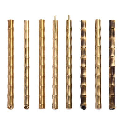 Creative Brass Pen Bright Surface Bamboo Knot Design Neutral Business Meeting Waterballpoint Wholesale Student Office Stationery