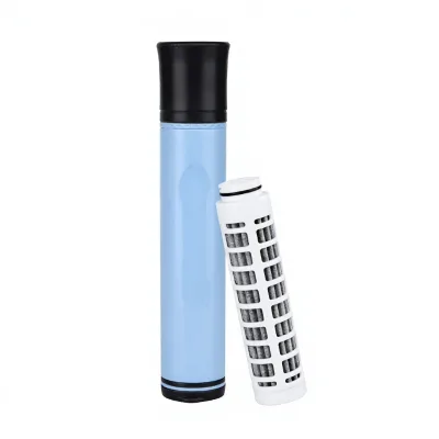 Portable Water Filter Straw for Outdoor Camping with Activated Carbon 500L Capacity & 0.5L/min Flow Rate for Direct Drinking