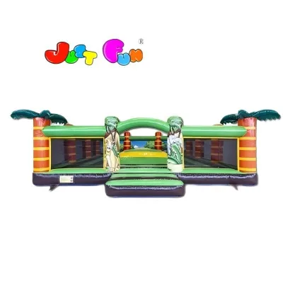 Air Soft Mountain With Walls Jungle Trampoline Inflatable Combo Castle Jumper for Adults