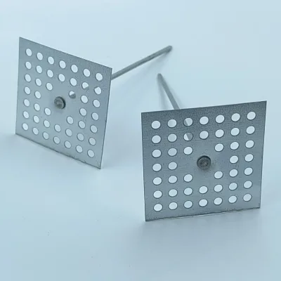 Mild Steel 12ga Smooth Surface Perforated Base Duct Insulation Shipyard Use Peel Press Pins
