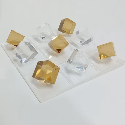Factory Custom Made Acrylic Tic Tac Toe Game Set Orange/Clear Square