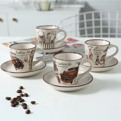 custom China Factory cup and saucer set porcelain ceramic For Daily Use