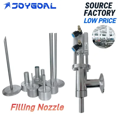 Hot Sale Pneumatic Anti-Drip Filling Head & Discharging Nozzle SS304 Linear Filling Machine Parts Piston Filler Head