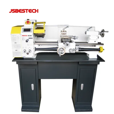 BT250V 750w Mini Hobby Metal Lathe Machine with 26mm MT4 Spindle Taper
