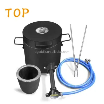 Gas-Fired High-Temperature Metal Melting Furnace, Max Melting Temperature 2000℃ Universal Smelting Equipment for Gold Silver