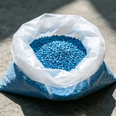 Fast Coloring Lake Blue Masterbatch Thin Plastic Film Blowing Production