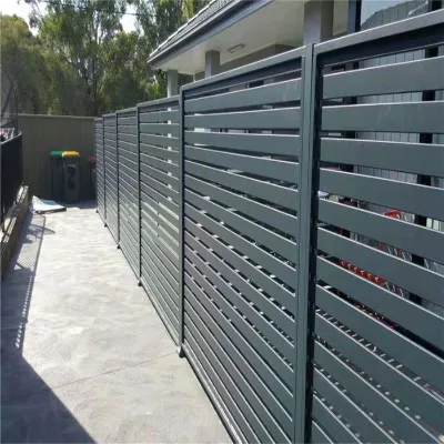 Decoration Black No Dig Aluminium Garden Balcony Privacy Fence Profile Louver Eco-friendly Aluminium Outdoor Fences and Gates