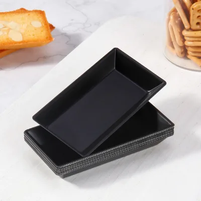 For WK10067-12 12PC Food Grade Metal Premium Non-stick Rectangular Financier Cake Mold Set Oven Safe Home Baking