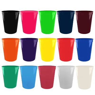 8/12/16/22/32oz Plastic Stadium Cup Custom Stadium Cups With Lid Stadium Plastic Cups for Promotion Event