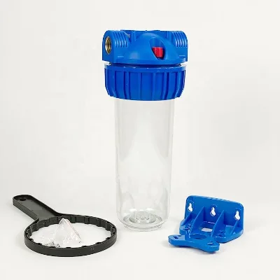 Strong 10 Inch Single Clear Plastic Water Filter with Brass Port H3001-10