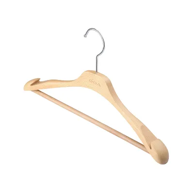 New Style extra Wide Shoulder for Coat Engraved LOGO Wooden Suit Hanger