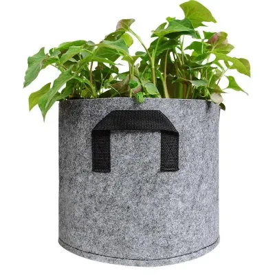 Outdoor Garden Vegetables Grow Bags with Handles 1/2/3/5/7/10/15/20/30/100/200 Gallon Non Woven Plant Felt Biodegradable