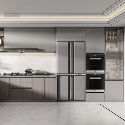 Modern Pullout Drawers Kitchen Cabinet Multi-layer Plywood Eco-Friendly Water Resistant HYYC-Z943 Kitchen Furniture Storage