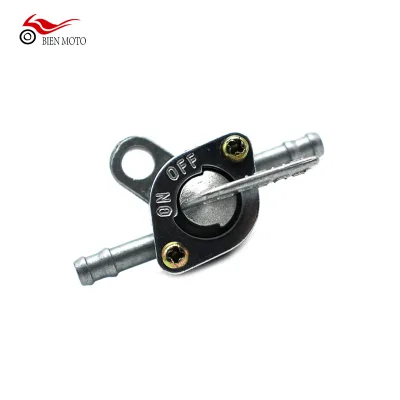6mm Motorcycle Scooter Fuel Tap Gas Petrol Valve Motorcycle Fuel Cock for 90cc 125cc Motorbike Mini Auto Key Ring on Off