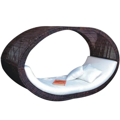 Daybed Outdoor Round Bed Furniture Garden Sofas Round Beds Outdoor Rattan Comfortable Bed