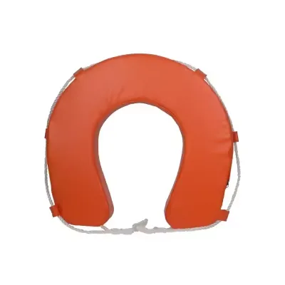 Orange Horseshoe Life Buoy Flotation Swimming Lifebuoy EVA Material 18.5KG Buoyancy 600mm Diameter Marine Use