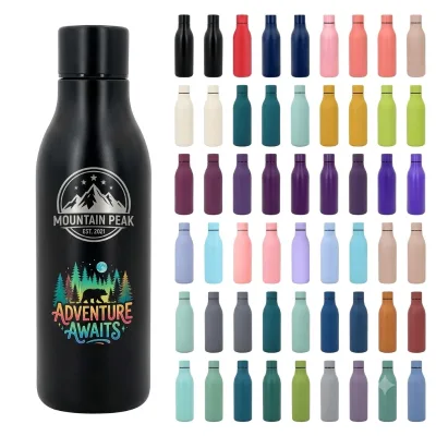 Nature-Inspired Sustainable Stainless Steel Sports Bottle with Custom Branding for Eco Outdoor Travel