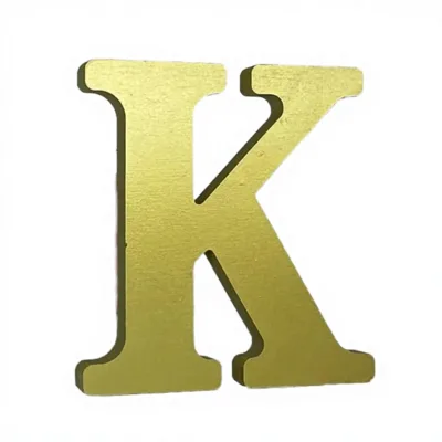 AOCEAN 6 Inch Golden Letters Unfinished Letters Wall Decorative Standing Slices Sign Board Crafts Christmas Birthday Home Party