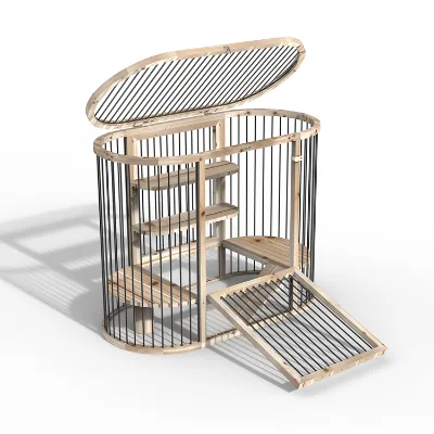 New Design Pet Furniture Houses Cages with Large Space Wooden Pets Cabinet House for Cat and Dog Bed House Cage Furniture