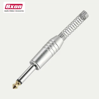 Gold Tip 6.5mm Mono Audio Plug 6.5mm Male Spring Guitar Plug