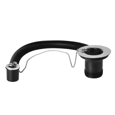 Basin Waste Drain Kit with Overflow for Kitchen Bathroom Wash Sink Plumbing