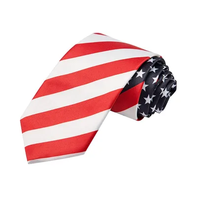 USA Patriotic Necktie Supplier American Flag Tie USA Patriotic Necktie Novelty Funny Neckties for Men