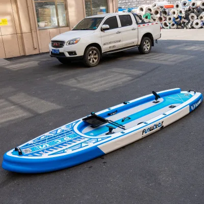 2023 OEM China Supplier Wholesale Custom Fiberglass Fishing Paddle Board 11 ft Measure Board Fish Funwater Fishing Boat Board